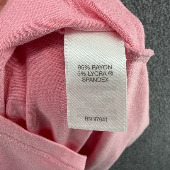 J Jill Wearever Pink  3/4 Sleeve Crossover Hem Tunic Top Large Stretch Capsule - Picture 4 of 7